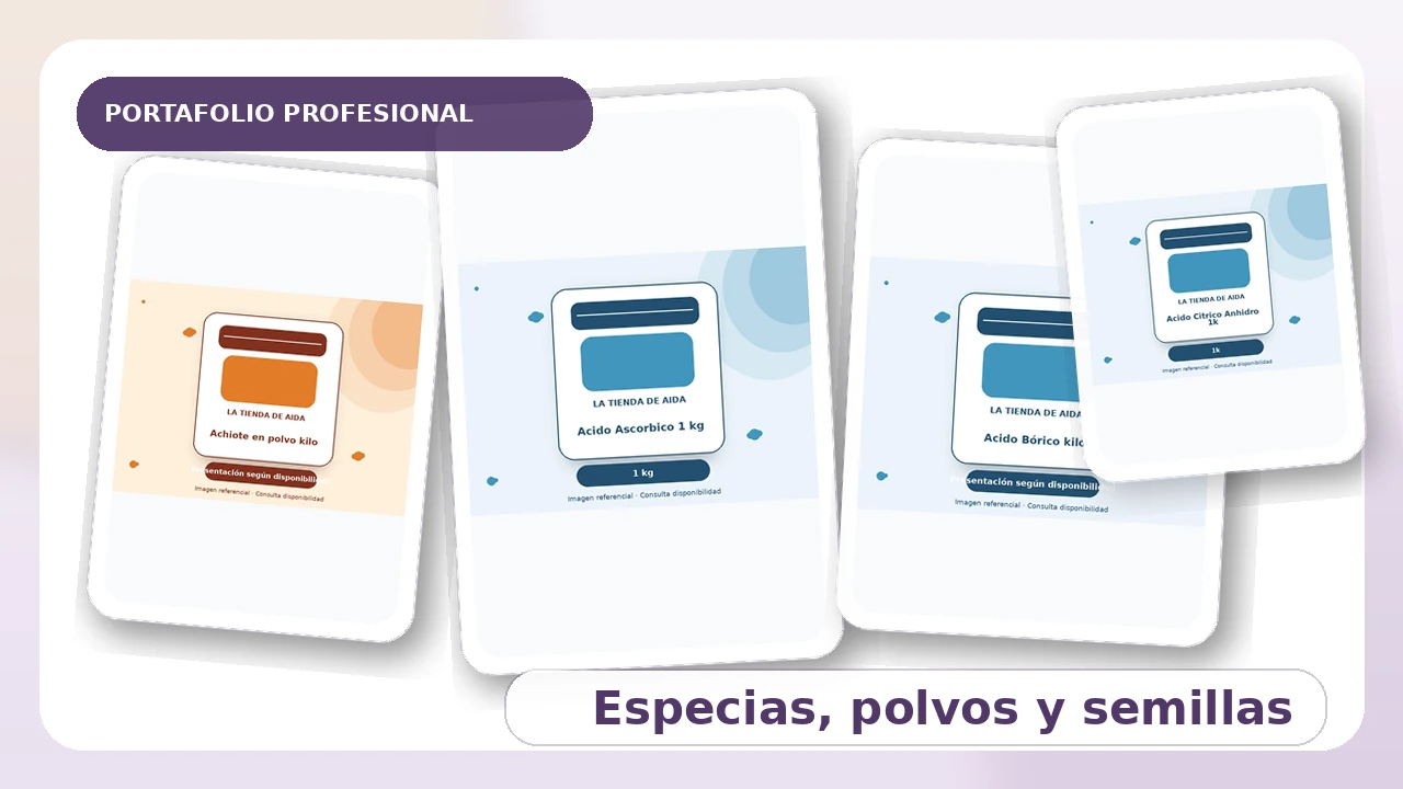 Especias, polvos y semillas