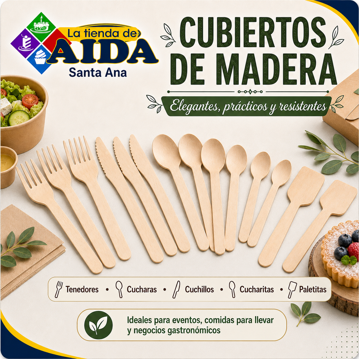 Cubiertos de madera