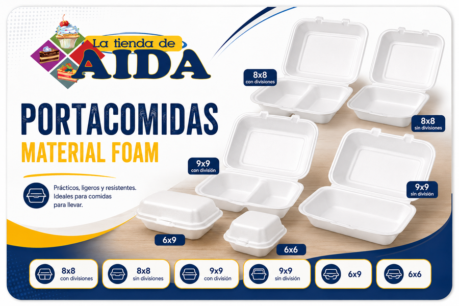 Portacomidas de foam