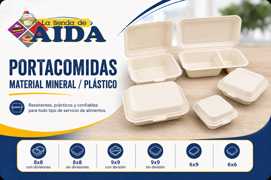 Portacomidas mineral / plástico