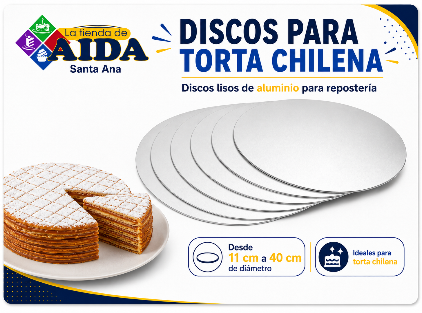 Discos para torta chilena